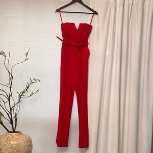 White House Black Market Scarlet Jumpsuit
